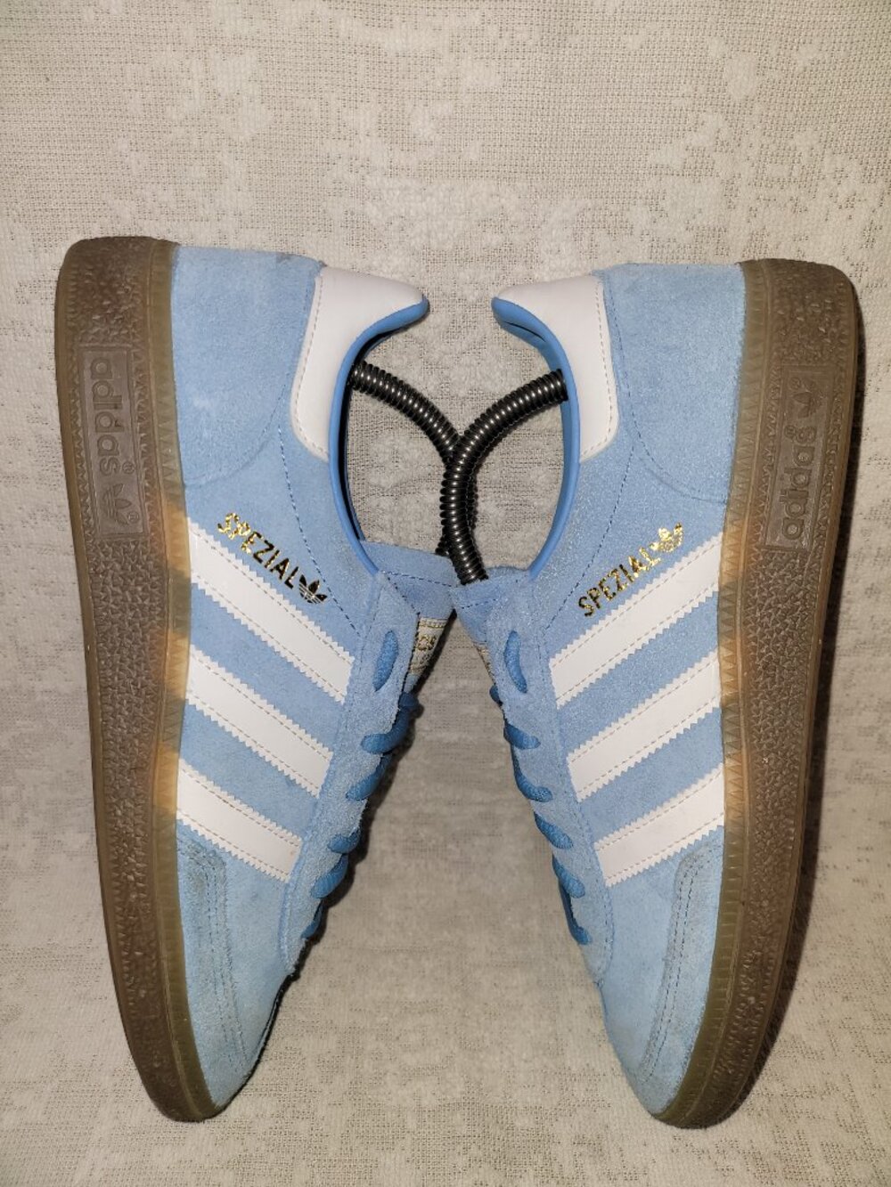 Adidas Handball Spezial Light Blue Cloud White Brown Gum Women's Size 9.5 JQ6822 - Picture 4 of 16